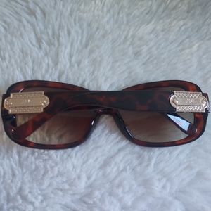 NEW Joy Mangano +3.50 Brown Tortoiseshell Reader Sunglasses